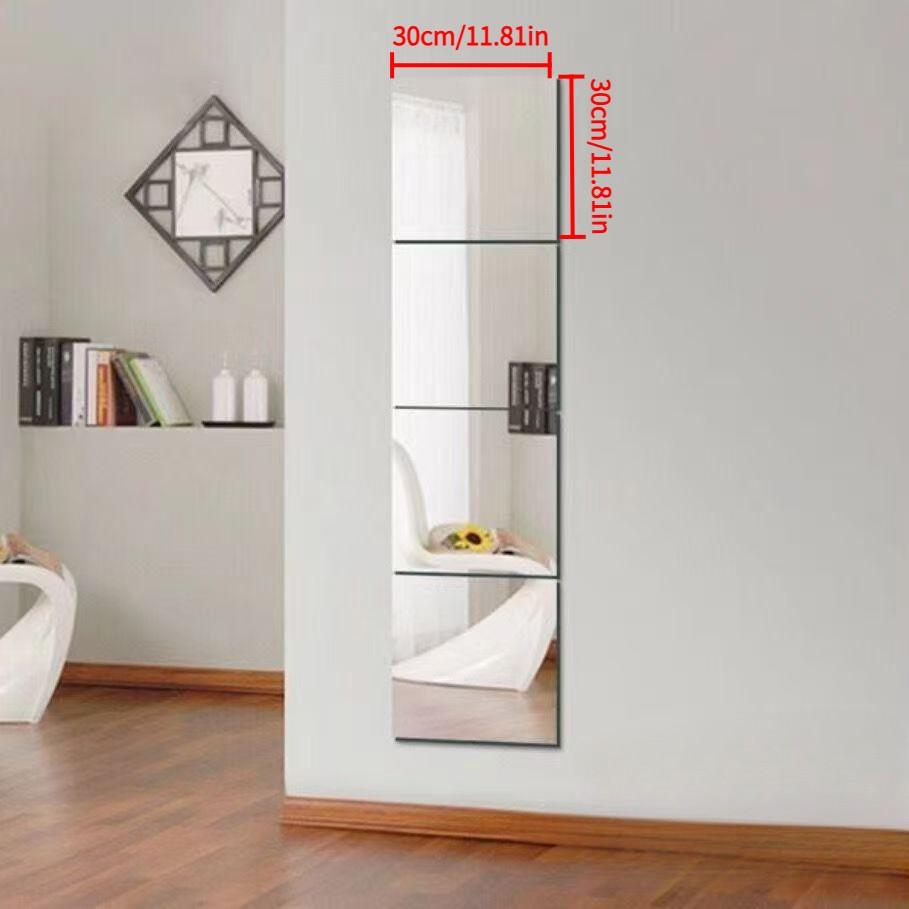 Acrylic Self-Adhesive Mirror Wall Sticker, Dormitory Home Splicing Mirror, Bathroom Cabinet Door Soft Mirror, Easy Install Decorative Accessory