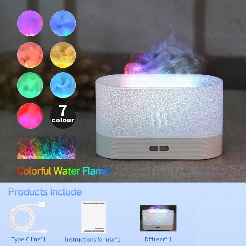 Product Introduction of Portable Colorful Night Light Humidifier, USB Powered Mist Maker with Anti-dry Function, Desktop Small Aroma Diffuser Air Humidifier For Bedroom Home Office 18