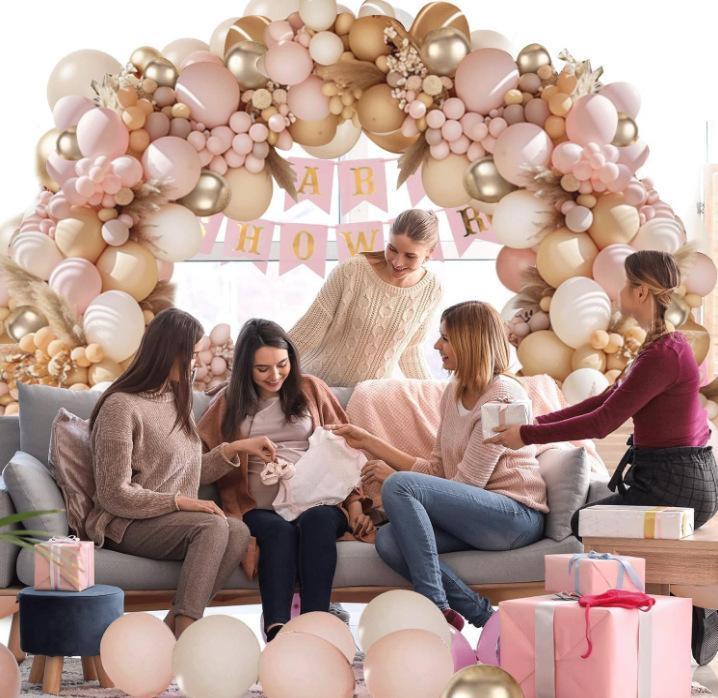 Boho Nude Beige Balloon Arch Kit - Neutral Bohemian DIY Easy Setup Garland Set for Wedding, Bridal Shower Photo Backdrop, Elegant Party Supplies
