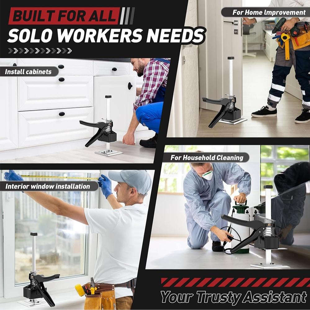 Labor-saving Handle Car Jack, 2 Counts Multi-function Height Adjustment Lifting Device, Door Panel Lifting Cabinet Jack, Raised by 6.69 in, Dynamic Load 450 LB