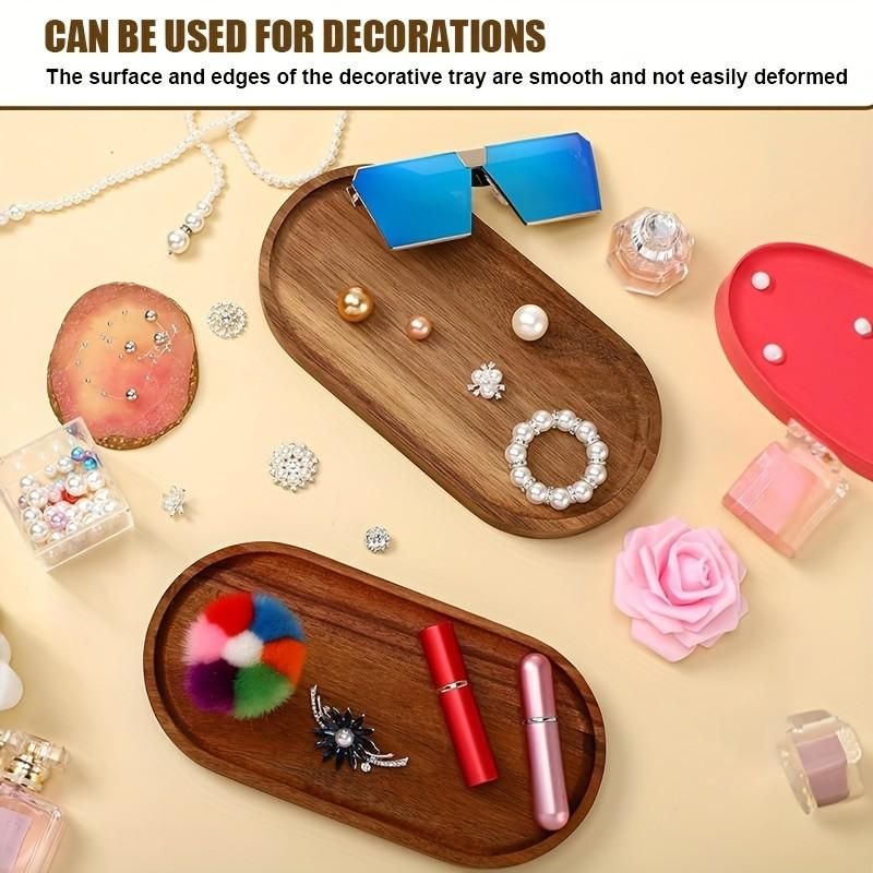 Set of 5 Teak Wood Trays (11.5 X 4 Inches), Cold Platter, Food Tray, Bread Basket, Oval Tray, Ideal for Parties, Afternoon Tea, Bar, Cafe, Restaurant