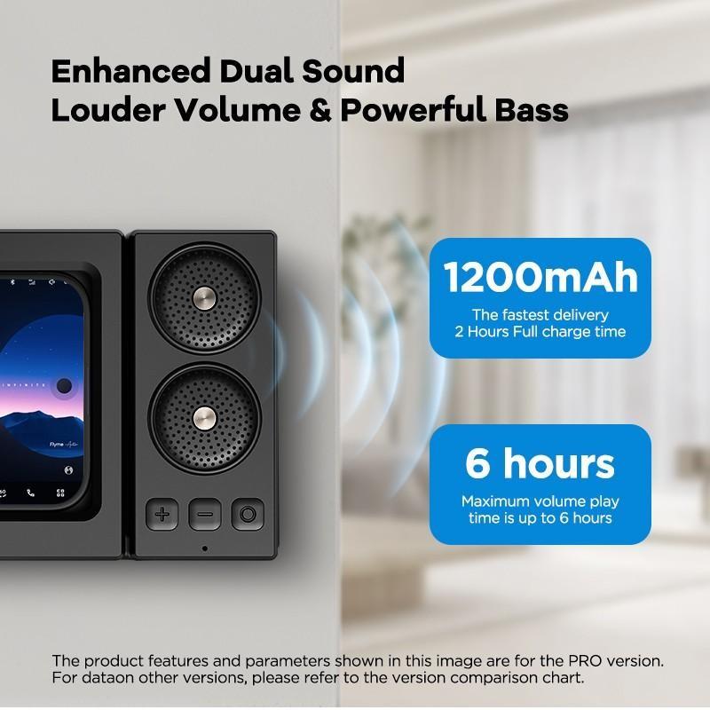 Waterproof box speaker, bathroom waterproof 360 ° rotating touch screen, Bluetooth speaker, watch movies, listen to music, phone holder Bluetooth speaker audio shower TV holder, swimming pool, kitchen, bathroom, sink