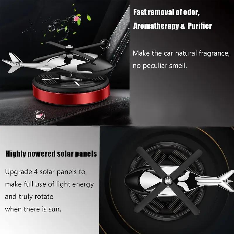 Helicopter Shaped Car Air Fresheners,Rotating Solar Powered Car Freshener, SolarHelicopter Car Aromatherapy, Car InteriorDashboard Decoration, Car Interior Decor,Universal Car Interior Decoration AccessoriesCar Accessories Car Fragrance Diffuser detail 7
