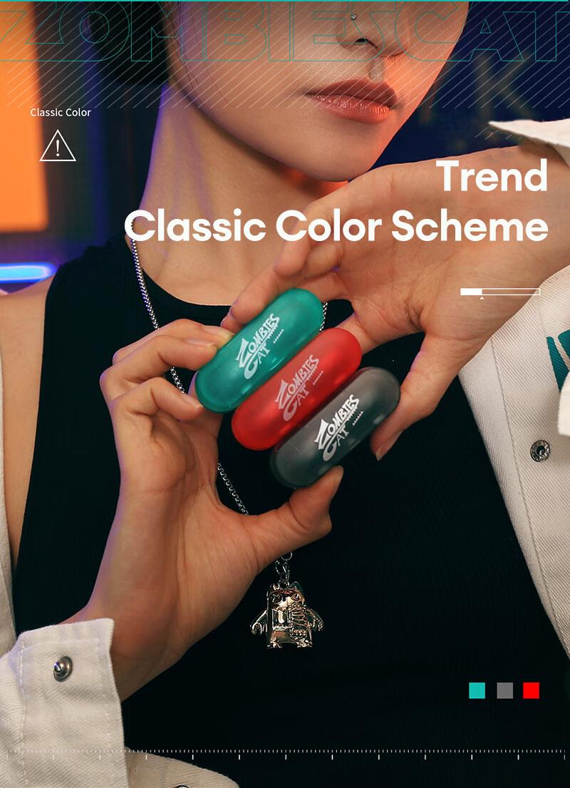 ZOMBIESCAT MGM-004 Clip-On Wireless Headphones with Bluetooth 5.3, Noise-Canceling Earbuds with Microphone, Cool Lighting Effects, Lightweight and Refined Design, Secure Fit for Sports, Audio Wireless Headsets for Music & Phone Calls