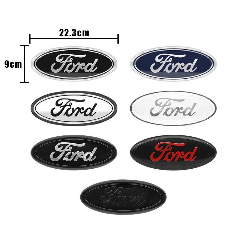 22.3cm 14.5cm Car Styling Logo Front Grille Emblem Rear Trunk Badge Accessories For Ford Mondeo MK2 MK4 F150 F250 F250 GT GT500 Decal For Cars