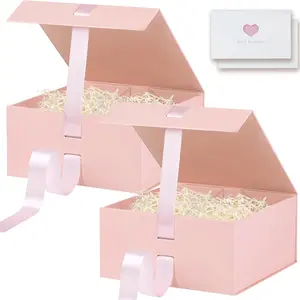 Gift Box, 9x7x4 Rectangular Collapsible Lid Design, Ideal for Weddings & Special Occasions, Durable Packaging Solution