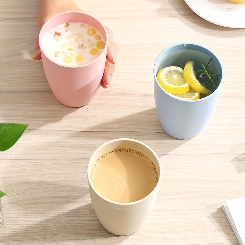 5pcs 5 Colors Reusable Plastic Cups - Multicolor, Stackable Tumblers for Kitchen, Office & Travel - Durable Drinkware, Iced Coffee Cups