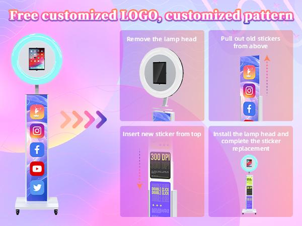 MWE Photo Booth with App Control – Portable Booth Compatible with iPad 12.9/11/10.9/10.2 – Perfect for Weddings, Parties & Events