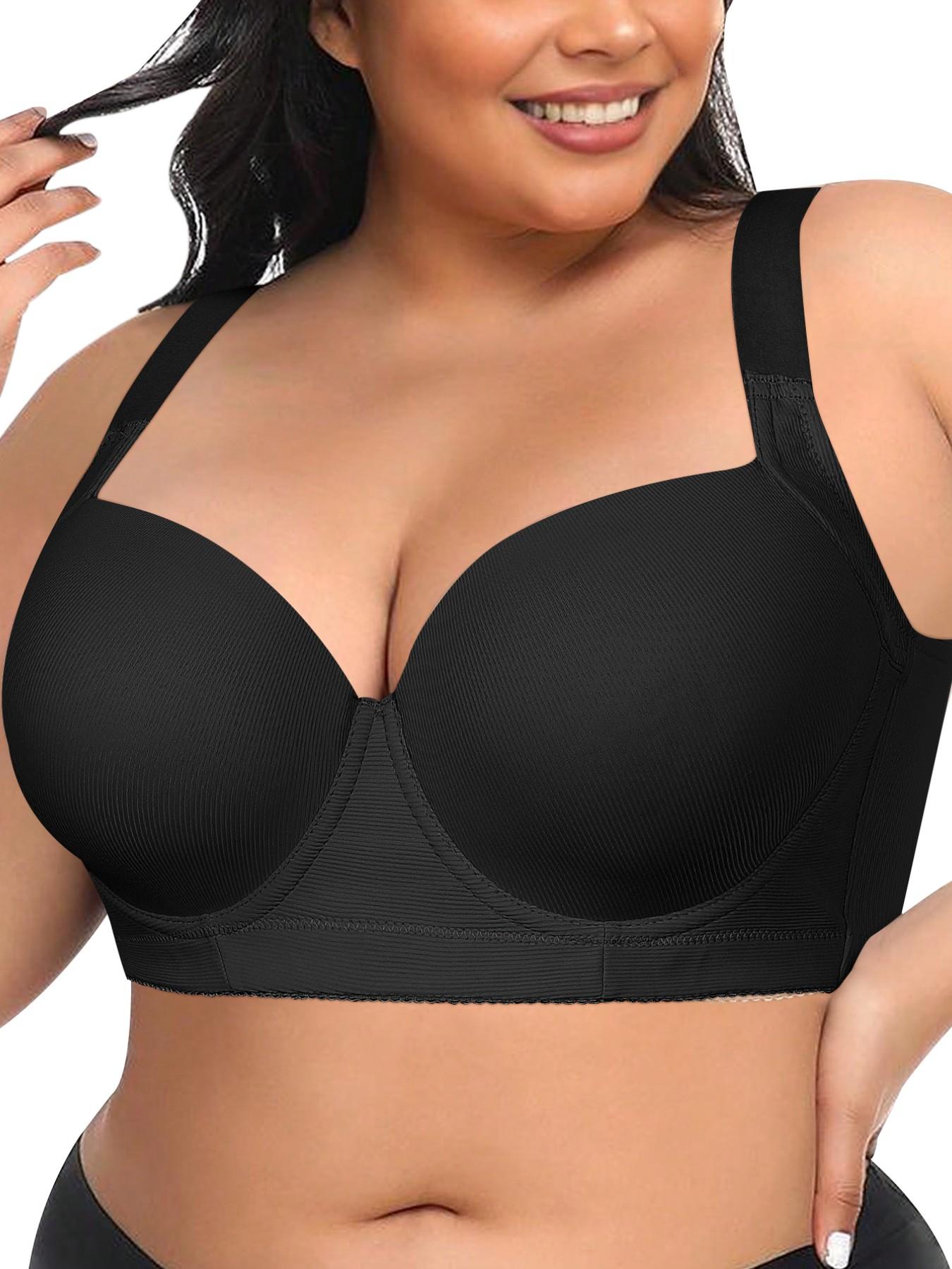 【Plus Size】Women Full Coverage Underwire Bra, Comfortable & Stylish Design, Medium Support, Perfect for Special Occasions & Daily Wear