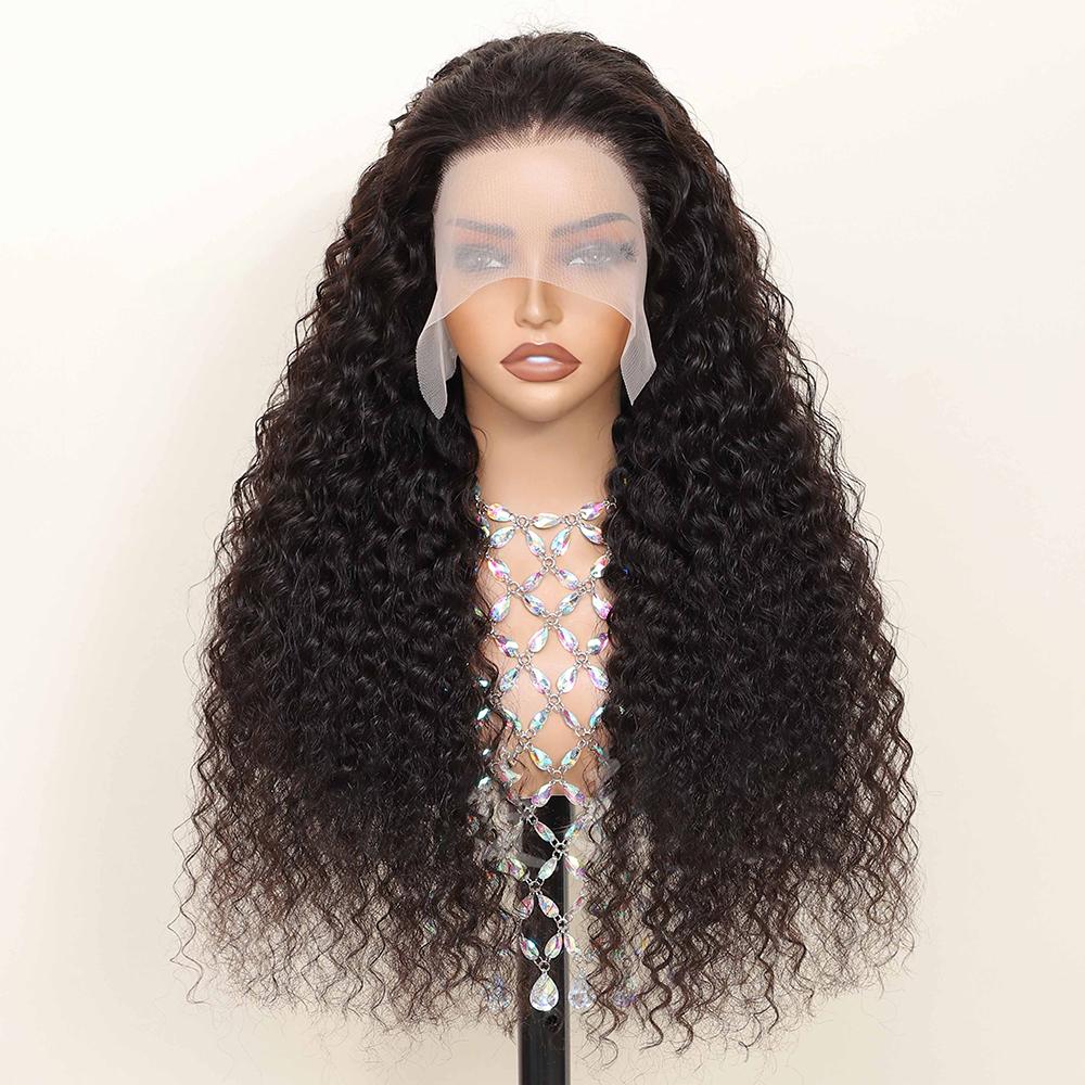 [30 inch $70.9] Imani 30 Inch 13x6 HD Transparent Lace Wig  Deep Wave Brazilian Human Hair Lace Frontal Wigs Pre Plucked 180% Density Deep Curly Affordable Wigs Human Hair Natural Looking Wig
