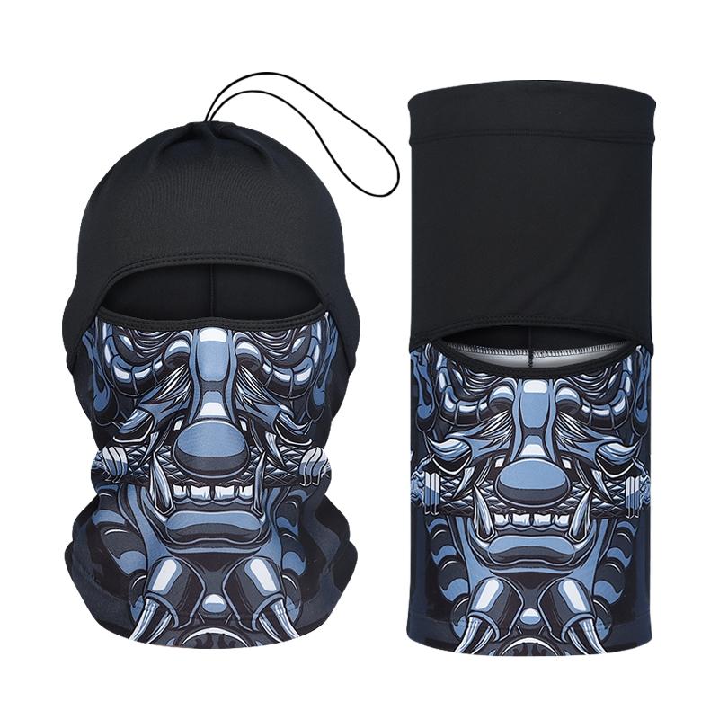 Winter Thickened Warm Head Cover, Multi-Function Face Mask Scarf Hat, Stylish Print Balaclava for Outdoor Sports Ice Fishing Cycling Hiking Skiing