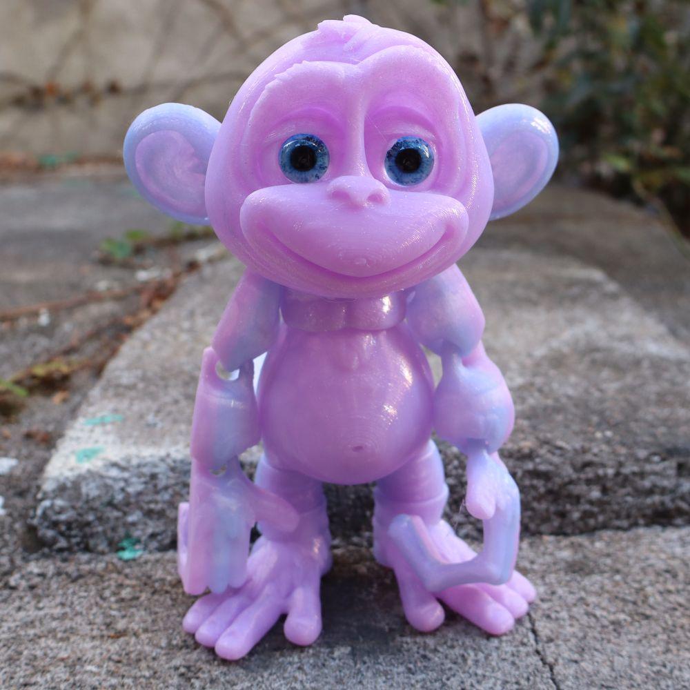 3D Printed Climbing Monkey Statue, Articulated Monkey Figurine, Realistic Eyes Home Decor, Perfect for Halloween Christmas Gifts, Birthday Present, Animal Figurine