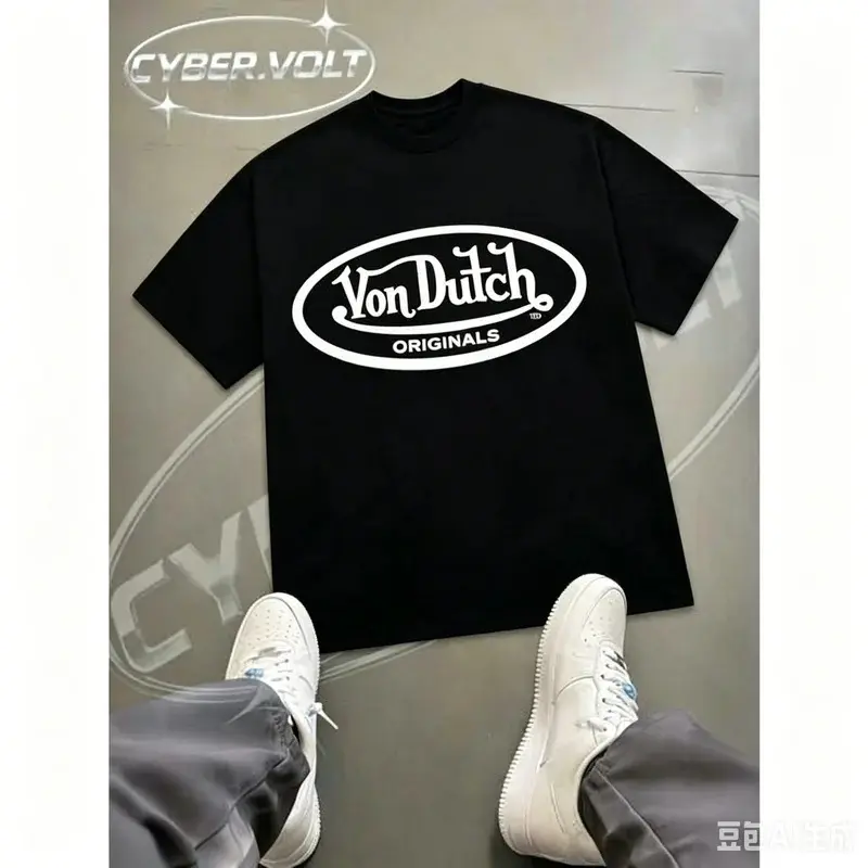 [New Arrival]2026 2000s Retro Oval‑Shape Script Inspired Oversized Graphic T‑Shirt, Y2K Streetwear White 100% Cotton Short Sleeve Tee, Vintage Early‑00s Casual Loose Unisex Tops for Men Women