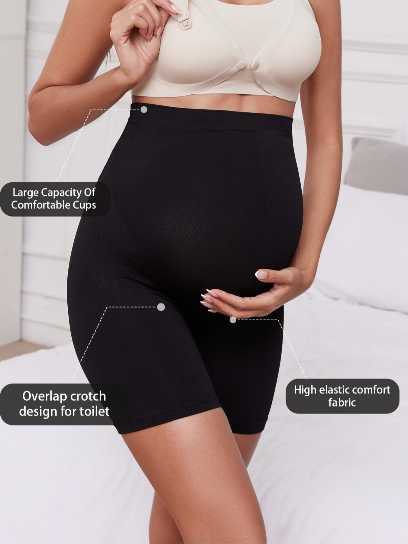 Women's High Waist Maternity Shorts, Soft Elastic Fabric, Casual Daily Wear, Comfortable Pregnancy Pants for All Seasons, Prenatal Maternity Clothing
