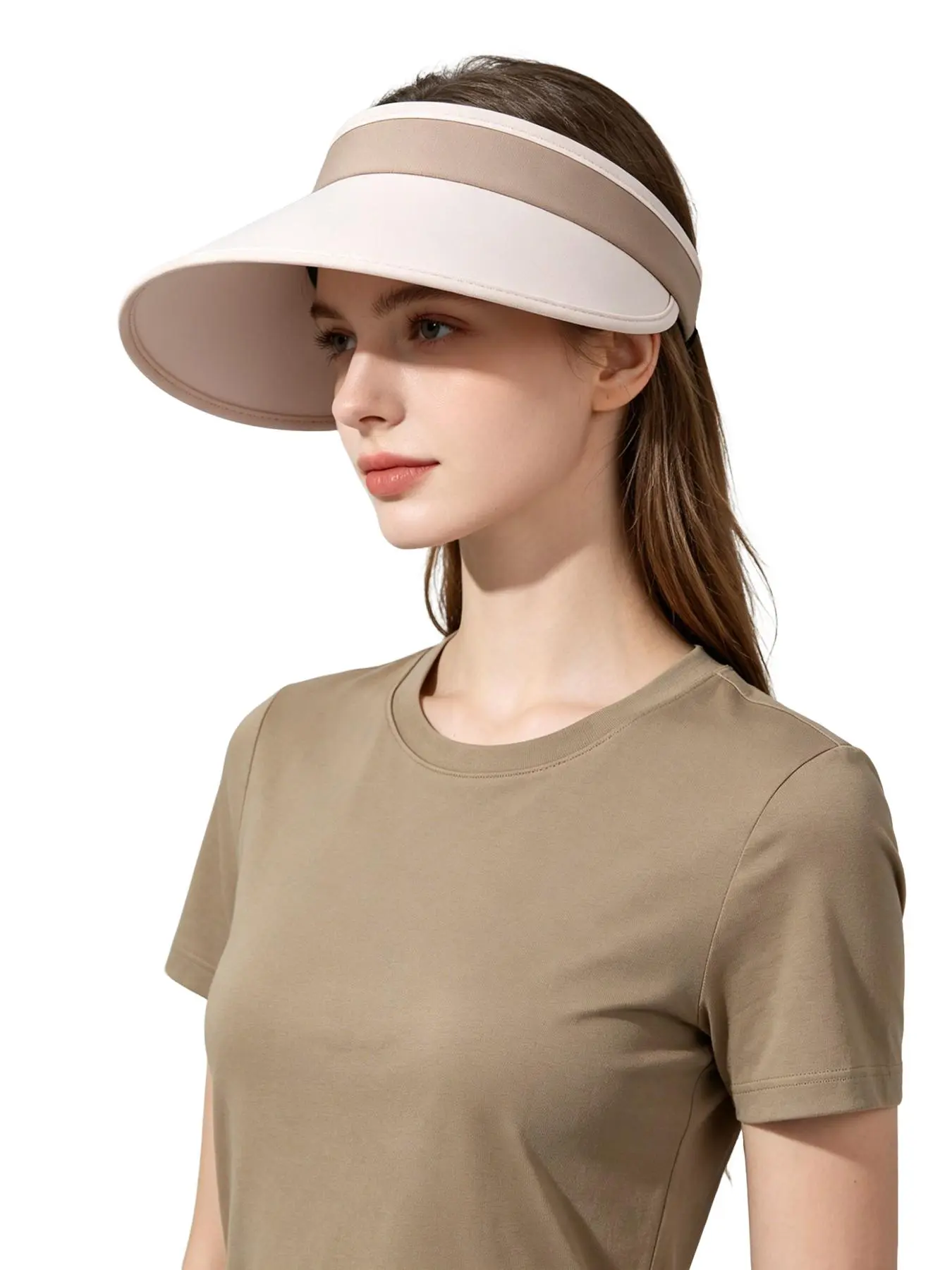 Large Brim Sun Protection Hat, Lightweight Breathable Adjustable, Outdoor Running Windproof Shade, Daily Casual Versatile Hat