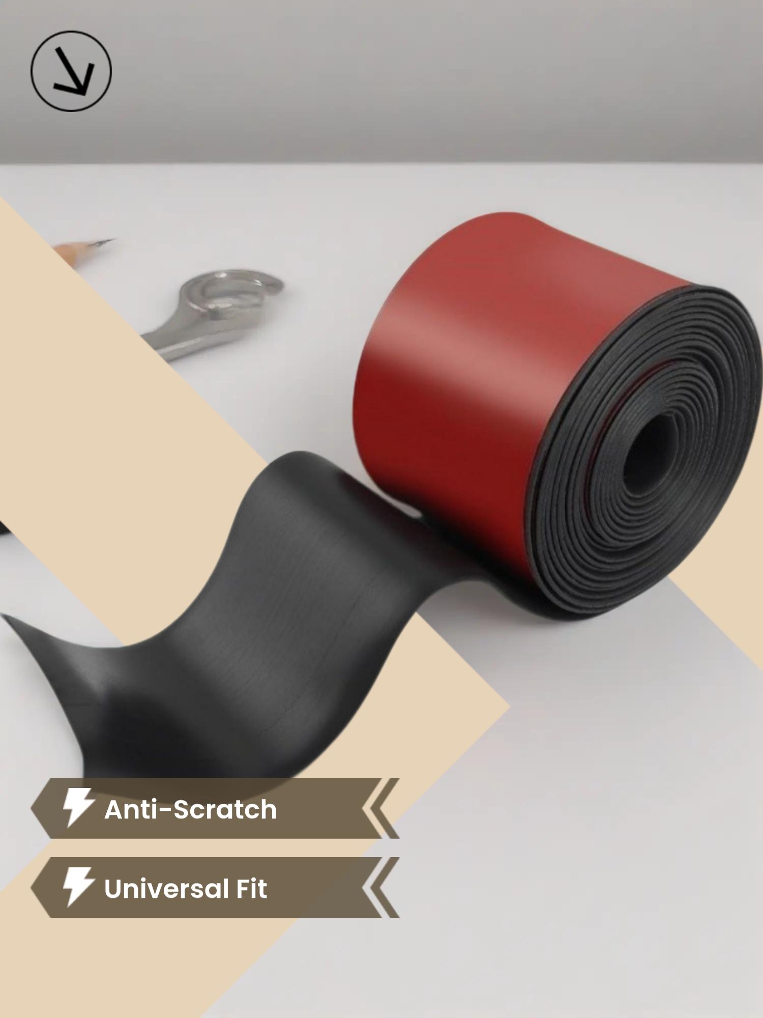 Car Side Scratch Guard Strip, 5x200cm Rubber Bumper Protector, Universal Fit for Front and Rear Bumpers, Car Decoration Accessory
