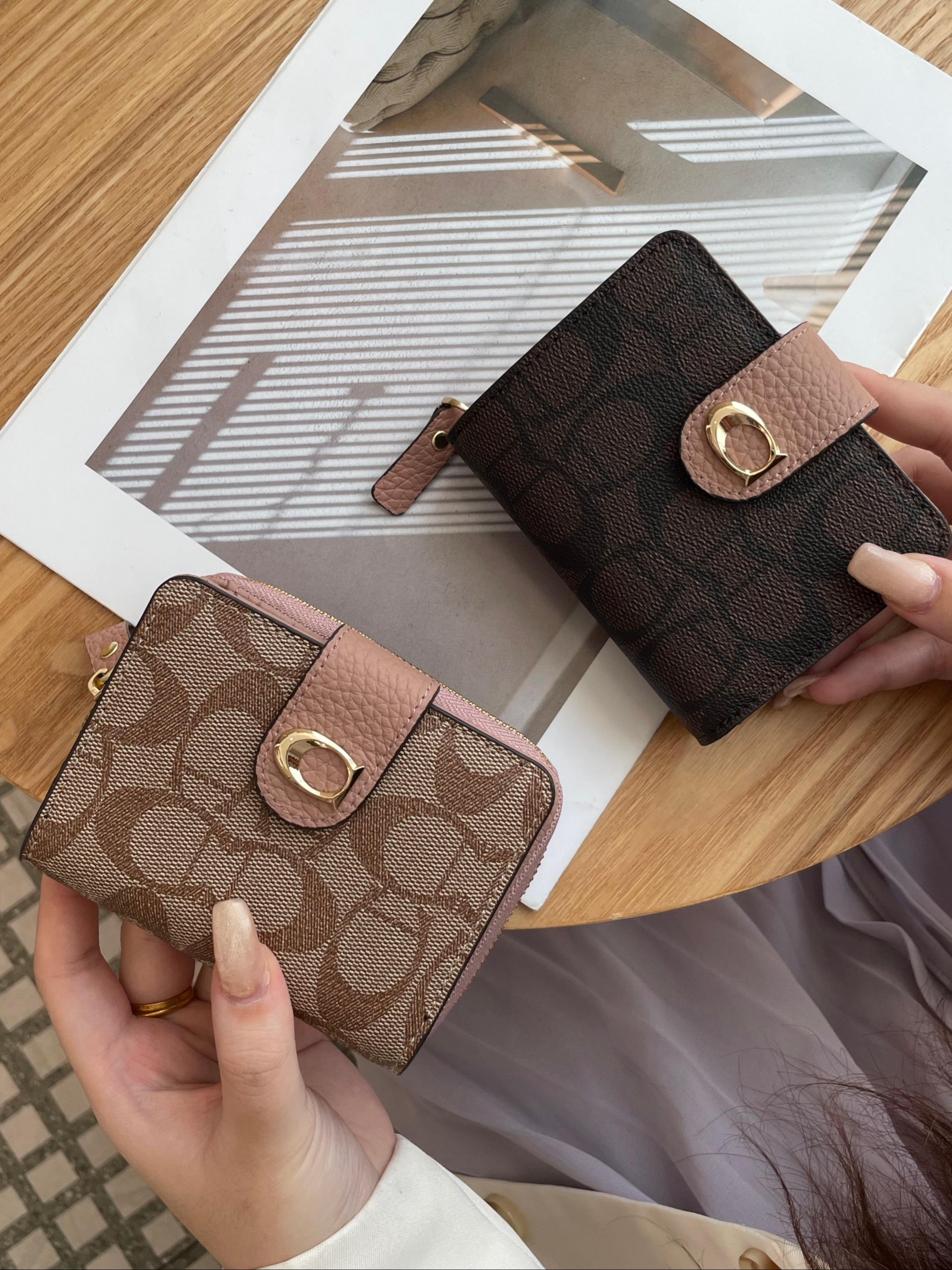 Women's Leather Short Wallet, New Fashion Card Holder, High-End Cowhide Money Clip, Elegant Coin Purse, Stylish Accessories