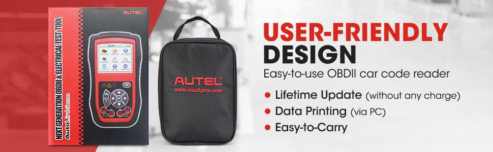 Autel AL539B OBD2 Scanner, 3-in-1 Code Reader Battery Tester Avometer for 12 Volts Batteries, Full OBDII Diagnosis and Circuit Starting & Charging Systems Test