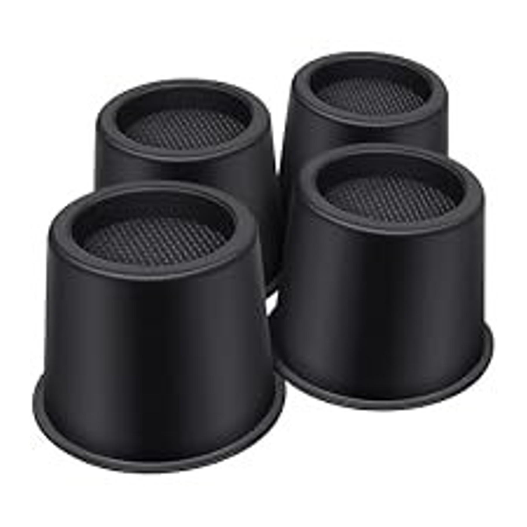 Bed Risers and Furniture Risers, Heavy Duty Adjustable Lifting Blocks for Couches, Desks, and Chairs, Elevates 1.5 or 3 Inches, Holds up to 4000 lbs (Black)