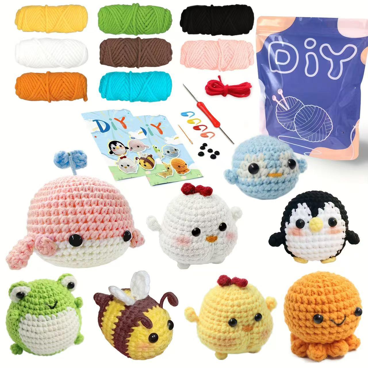 YAMAXIN Animals Crochet Gift Kit with Step-by-Step Video Tutorials