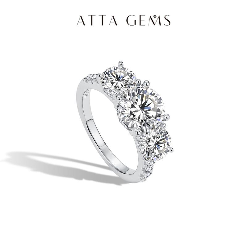 Engagement Ring Round Cut 4.0ct Wedding Promise Rings for Her R110