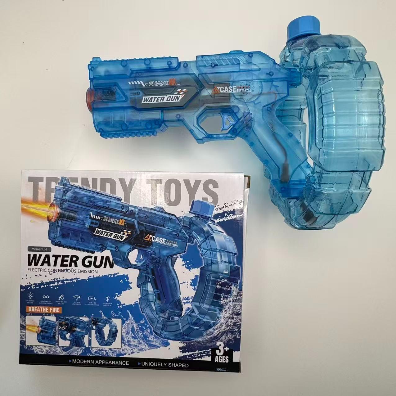 Electric Water Gun Blasters with Light Effects, Automatic Continuous Fire, Adult and Kids Splash Toy, Summer Beach Pool Party Sprayer, Lithium Battery Included