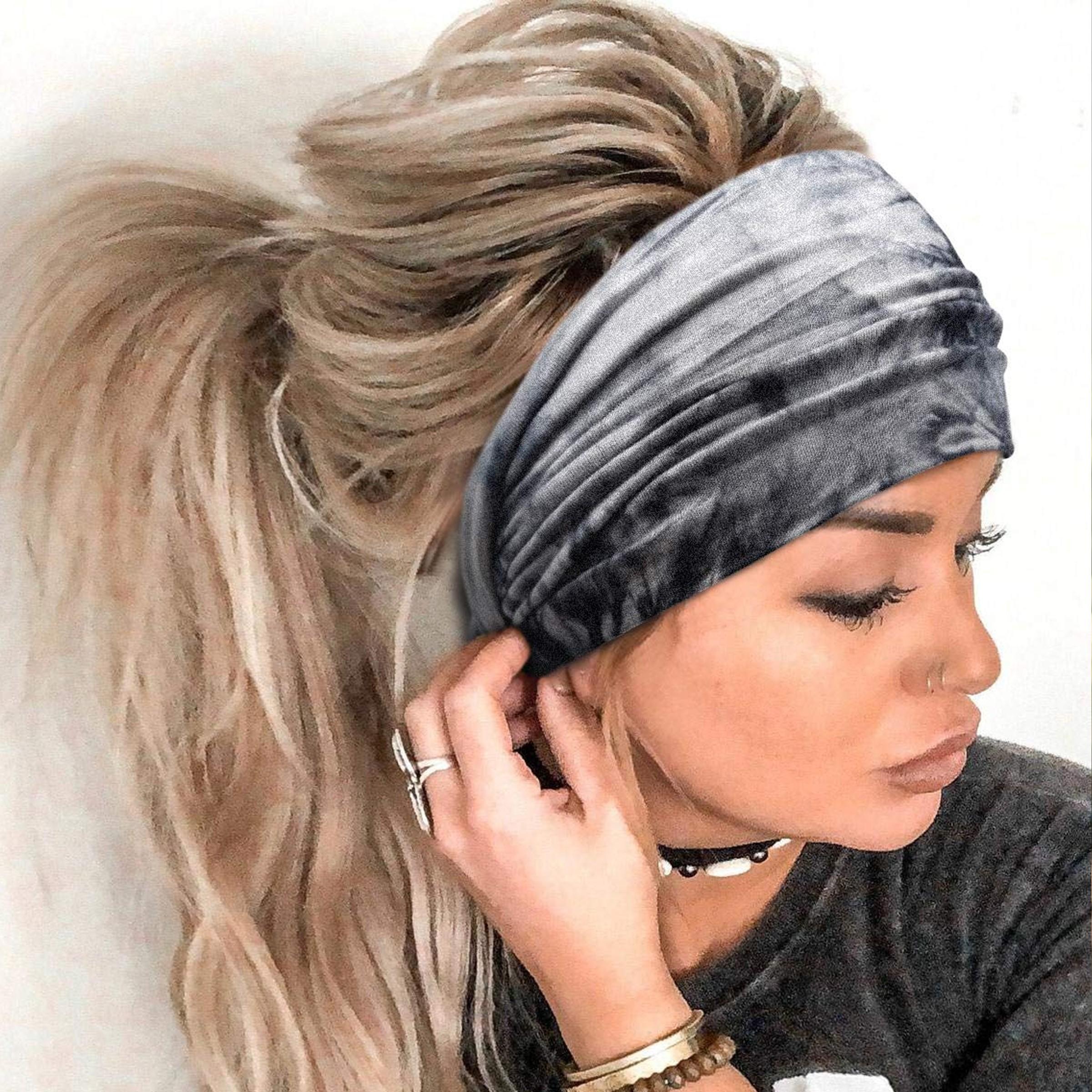 1Pc Headbands for Women African Boho Wide Hairband Headband Knotted Head Wraps Turbans Hair Accessories
