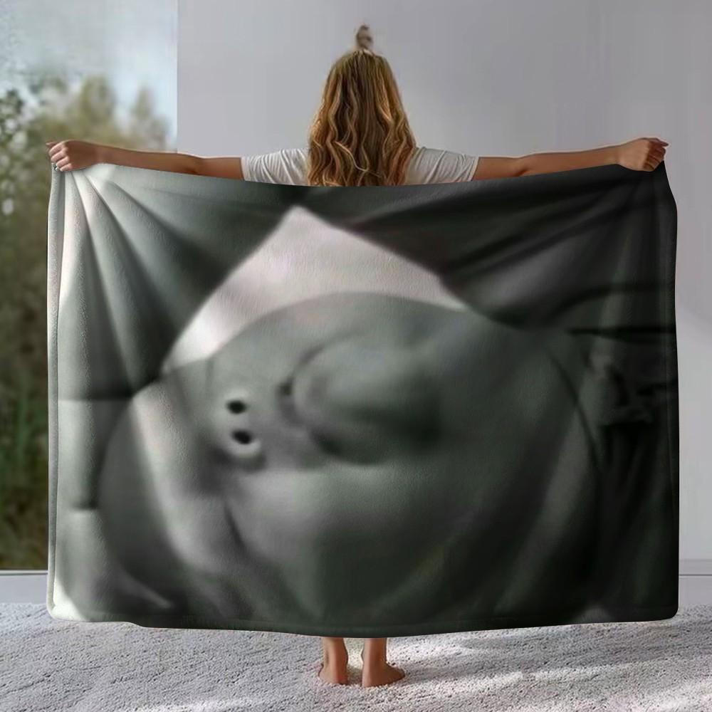 Funny Pattern Print Blanket, Flannel Series Bedding, Dormitory Blanket, Nap Blanket, Car Blanket, Office Blanket, Air Conditioning Blanket