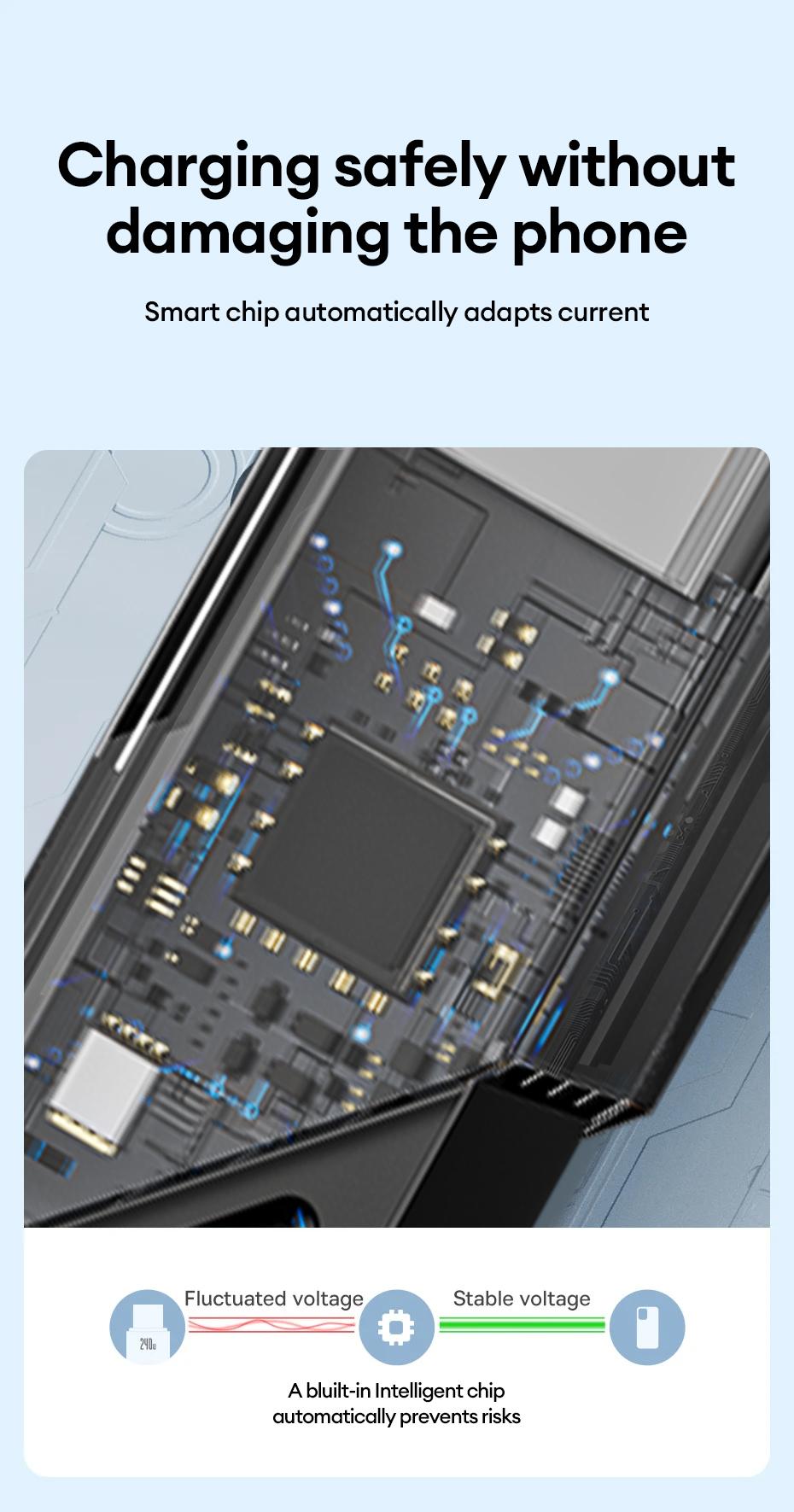 Transformers TF-A10 For iOS Data Cable Maximum Support 6A Current Output Cell Phone Fast Charging Cable