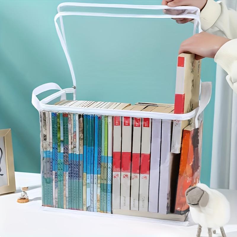 Transparent PVC Storage Bag – Large Capacity Handbag Organizer, Suitable for Clothes, Books, Dormitory Storage, Toys, Etc – Durable Black Decorative Multi-Functional Organizer with Handle