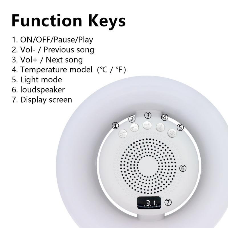 Floatable Waterproof Bluetooth-compatible Speaker, Pool Bathroom Outdoor Universal, Seven Color Lights, 10 Modes, Wireless Hands-Free Calling, Portable Small Sound System