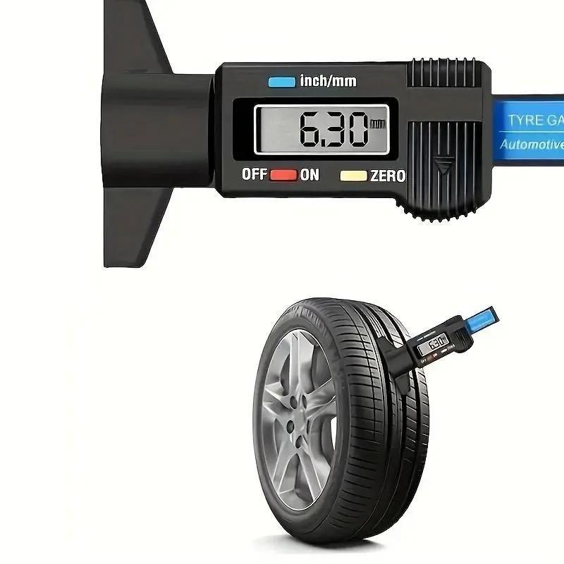 Tire Tread Depth Gauge with Digital LCD Display, Accurate Measurement Tool for Cars & Trucks, Essential Auto Maintenance Accessory
