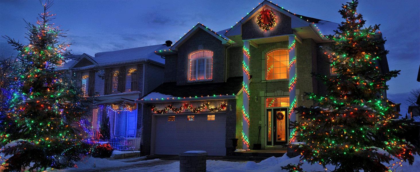 Brizled Color Changing String Lights,66FT 200 LED RGB Christmas Lights Dimmable Multifunctional Christmas Light with Remote for Indoor Outdoor Halloween Xmas Tree Holiday Party Thanksgiving Decor