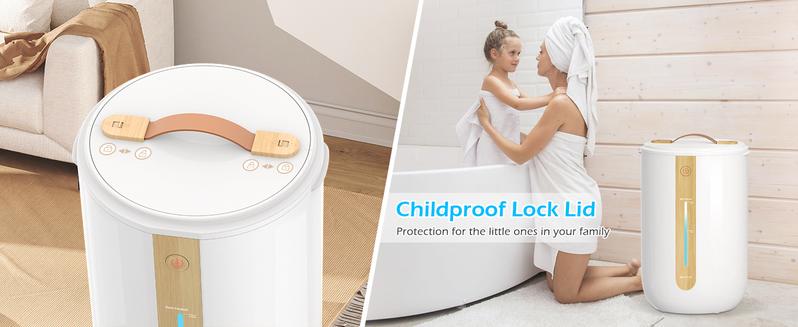 Keenray Towel Warmer for Bathroom, Towel Warmer Bucket with Heating Progress Bar, Fragrant Disc Holder, Leather Handle, Auto Shut-Off Towel Bucket Fits Up to Two 40" x 70" Oversized Towels, Blankets