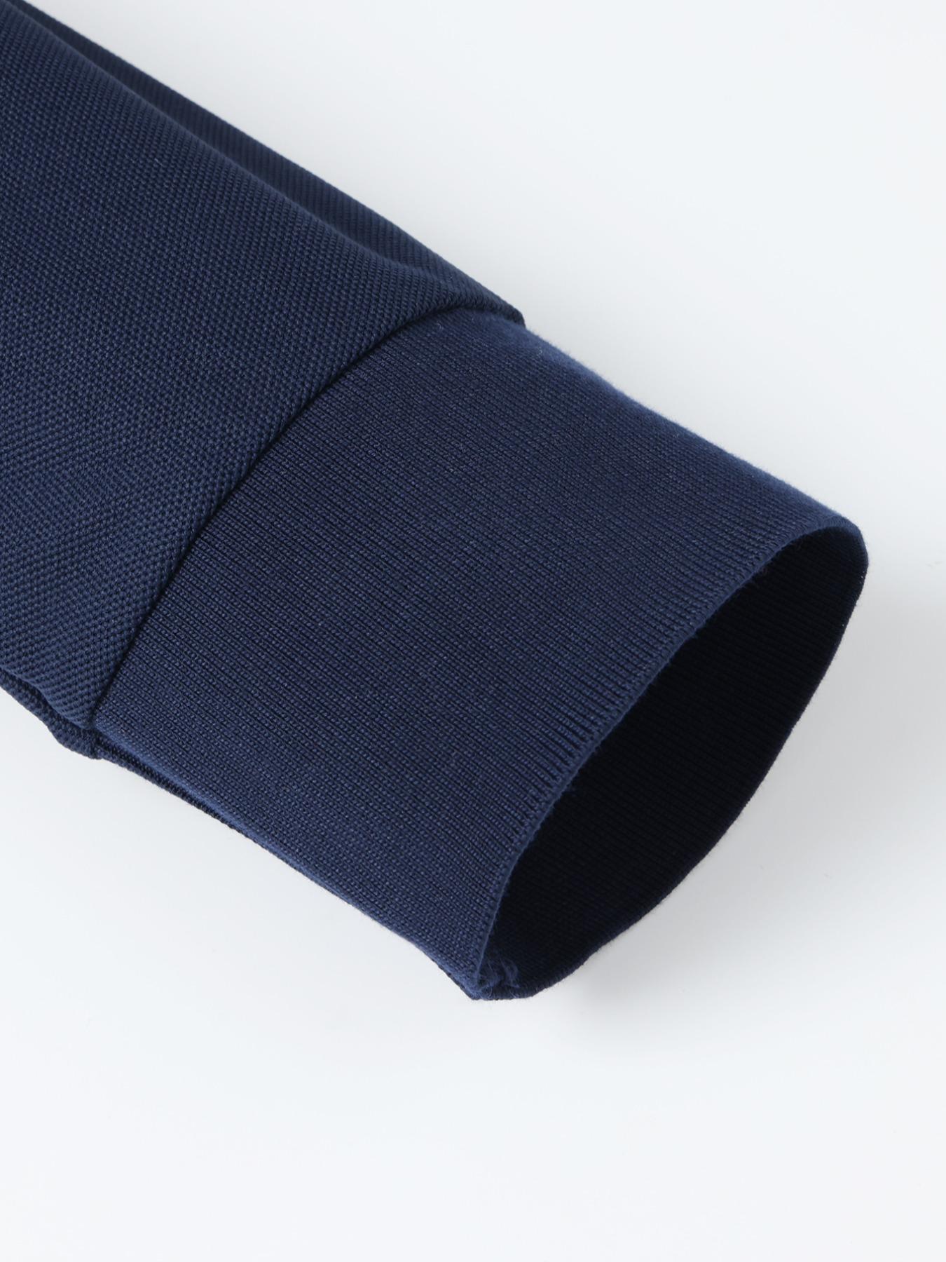 Men's Solid Color Long Sleeve Polo Shirt, High-End Fashion Fabric, Comfortable, Casual Sports Wear, All Seasons, Golf Outdoor Activity