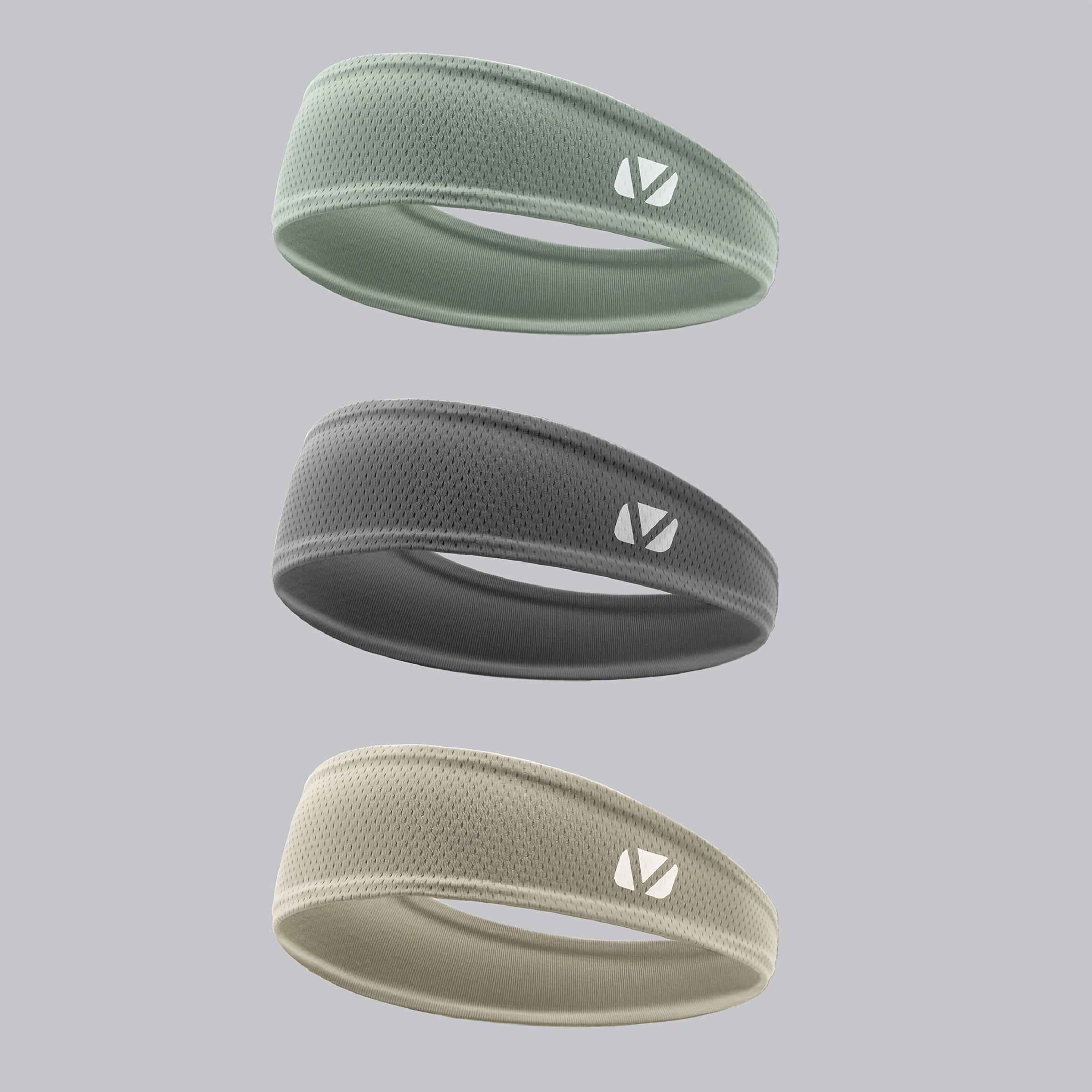 3-Pack Summer Cool Sports Headbands, Ice Silk Sweat-Resistant Hair Bands, Ideal for Running, Gym, Yoga, Fitness Activities