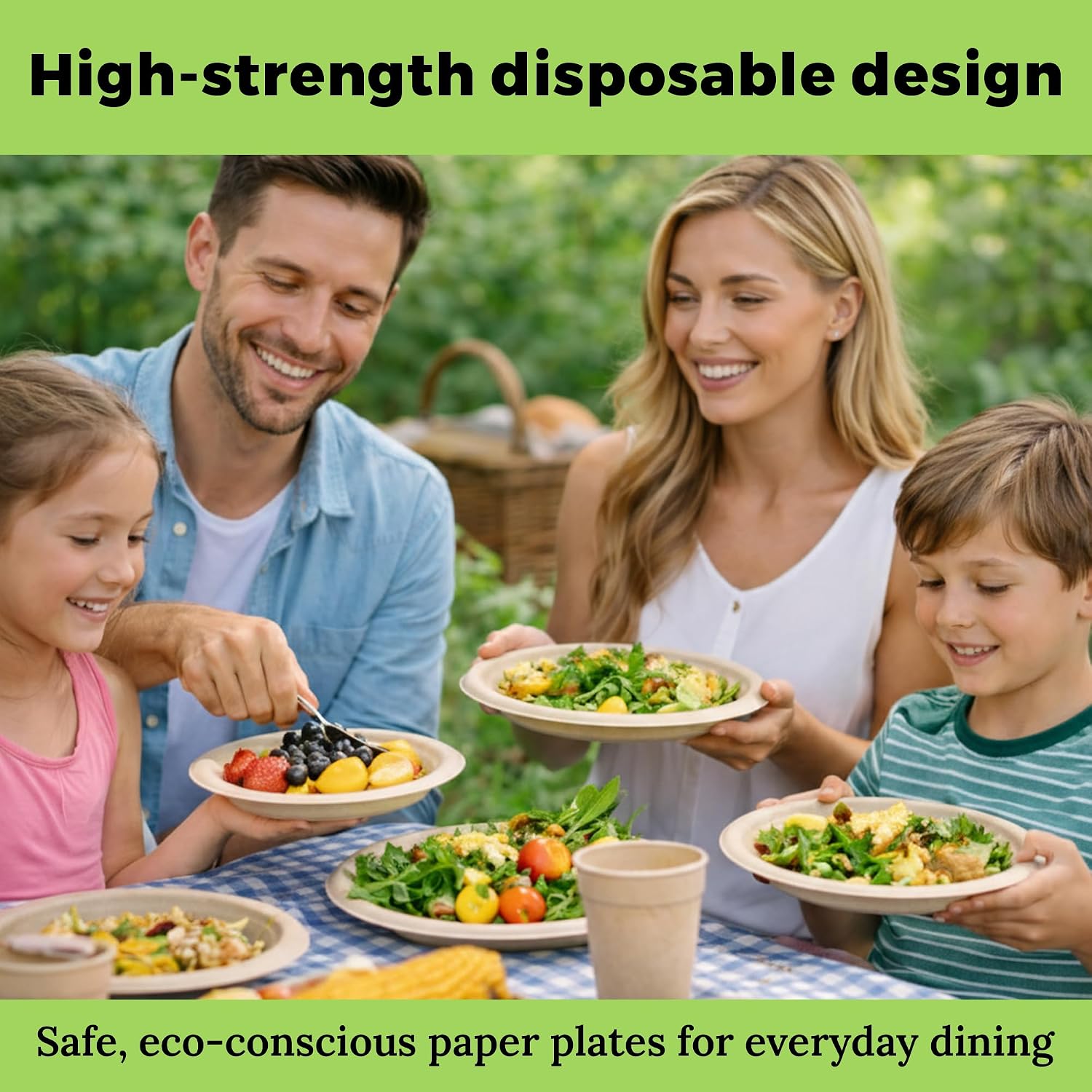 6-Inch Compostable Paper Plates 100 Count Heavy-Duty  Dessert Plates   Plates for Parties and Everyday Use