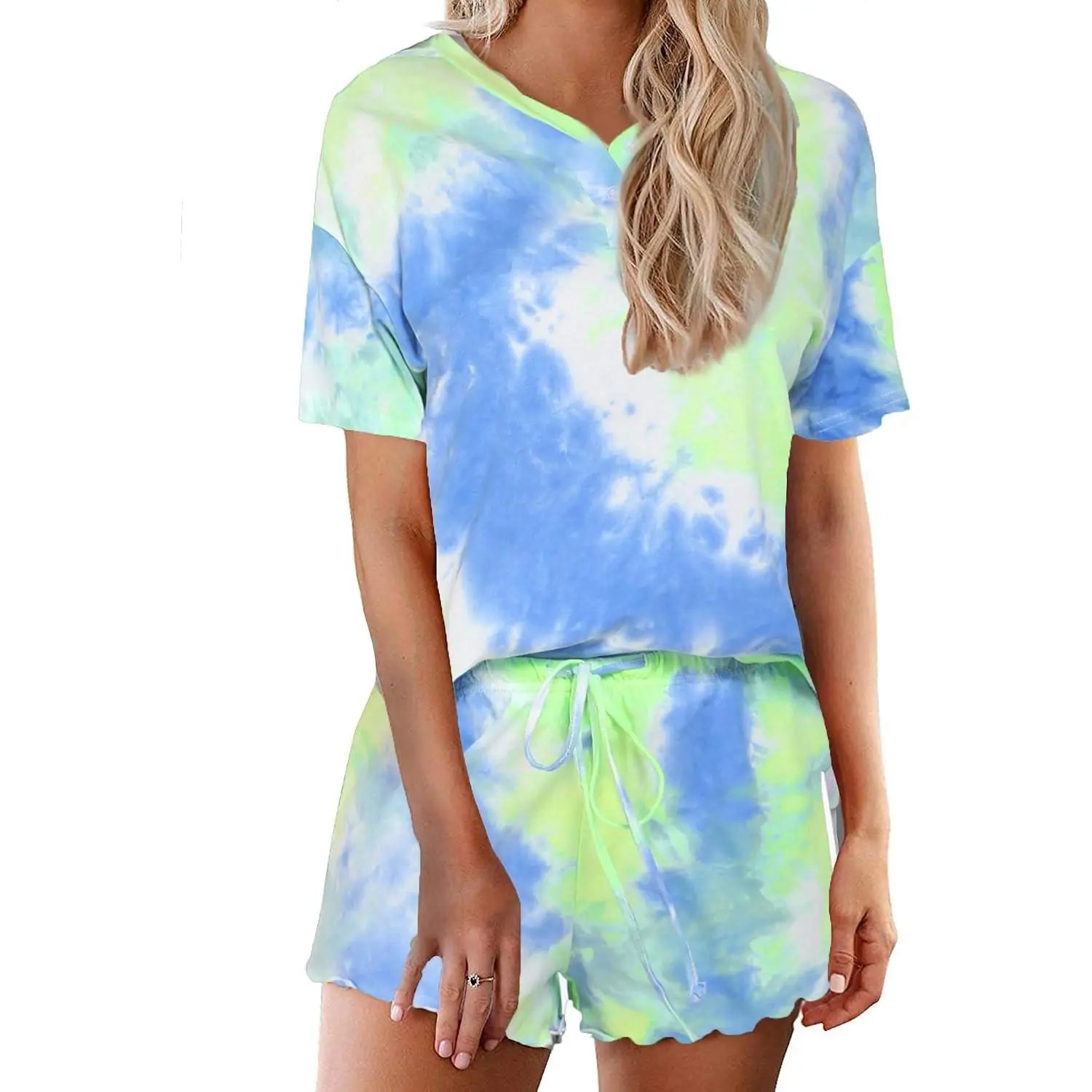Tie Dye Blue Green
