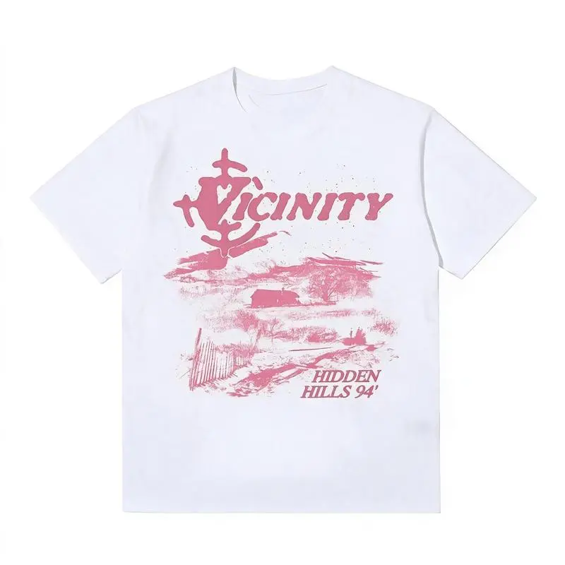 100% Cotton Men's Casual Vintage Bold Graphic Round Neck Short Sleeve Sports Tops - All Over Print, Casual Fit Streetwear, Athleisure Streetwear Shirt, Korean Y2k Harajuku Aesthetic, Breathable Fabric