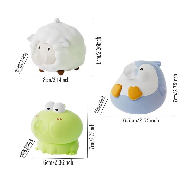 Cute Animal Spitting Bubbles Squish Squeeze Toy, Anxiety Stress Relief Sensory Antistress Toys, Adult Birthday Christmas Gift