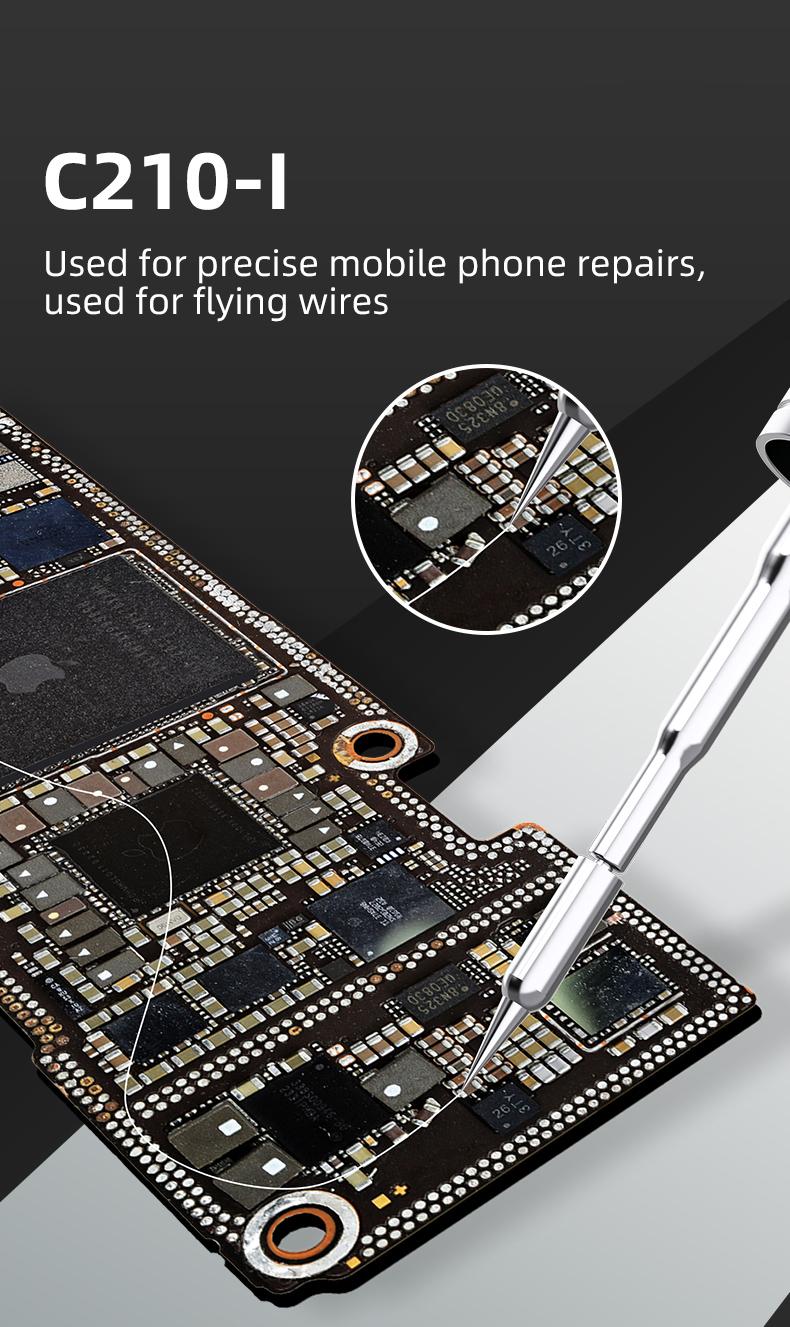 JTX C210 Soldering Iron Tips C210-I-IS-K 3in1 Kits for T210 Handle Mobile Phones Soldering Station Welding Tip Tools Set
