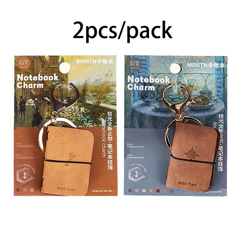 2-Pack PU Soft Leather Stylish Keychains, Mini Portable Hanging Set, Creative Personalized Accessories, Practical Gift Items