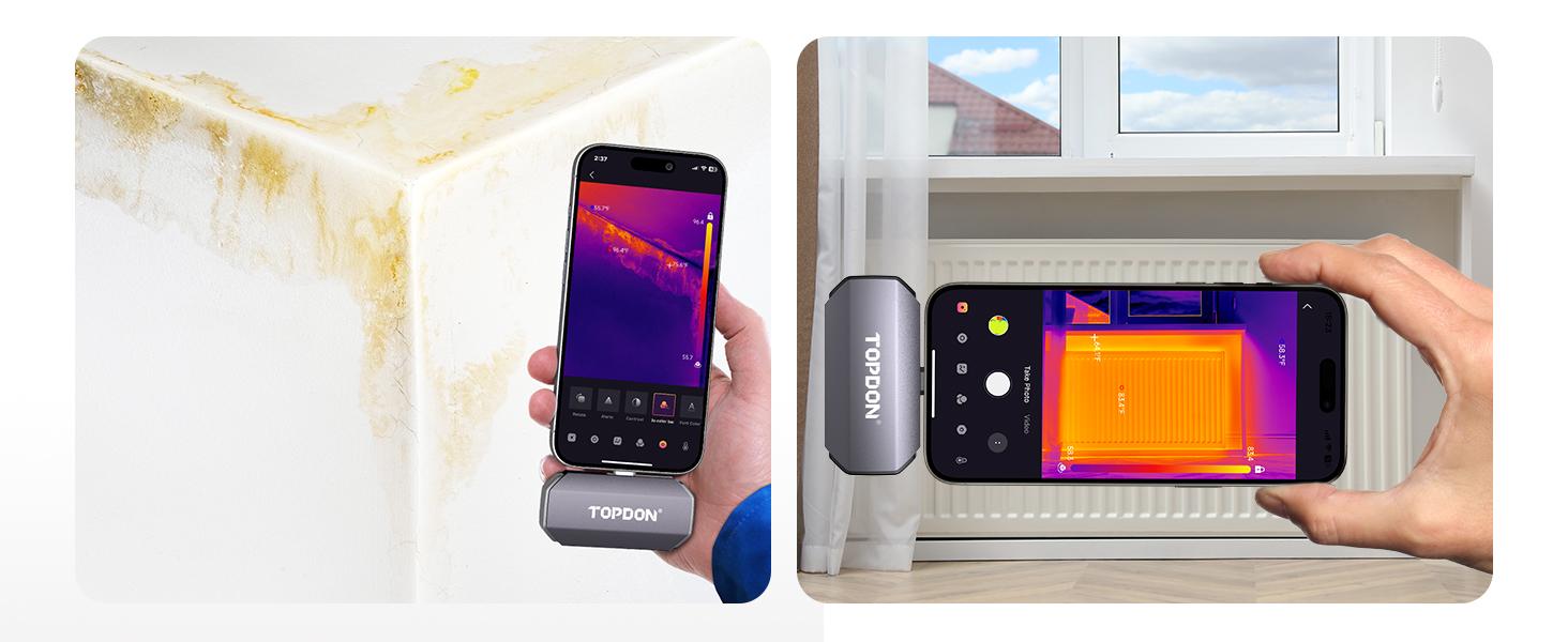 TOPDON TC002C Thermal Camera for iPhone 15 Series & iPads with Type-C Port 256x192 IR High Resolution Thermal Imager Infrared Test Report -4°F to 1022°F Temp Range Upgraded Version of TC002 Cellphone Smartphone
