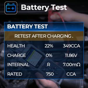 TOPDON AL500B OBD2 Scanner Battery Tester 2 in 1 Code Reader, Full OBDII Diagnosis, 12V Battery Tests & 12V/24V Cranking Tests, Charging Tests, Scan Tool, Car Diagnostic Tool for All OBDII Cars