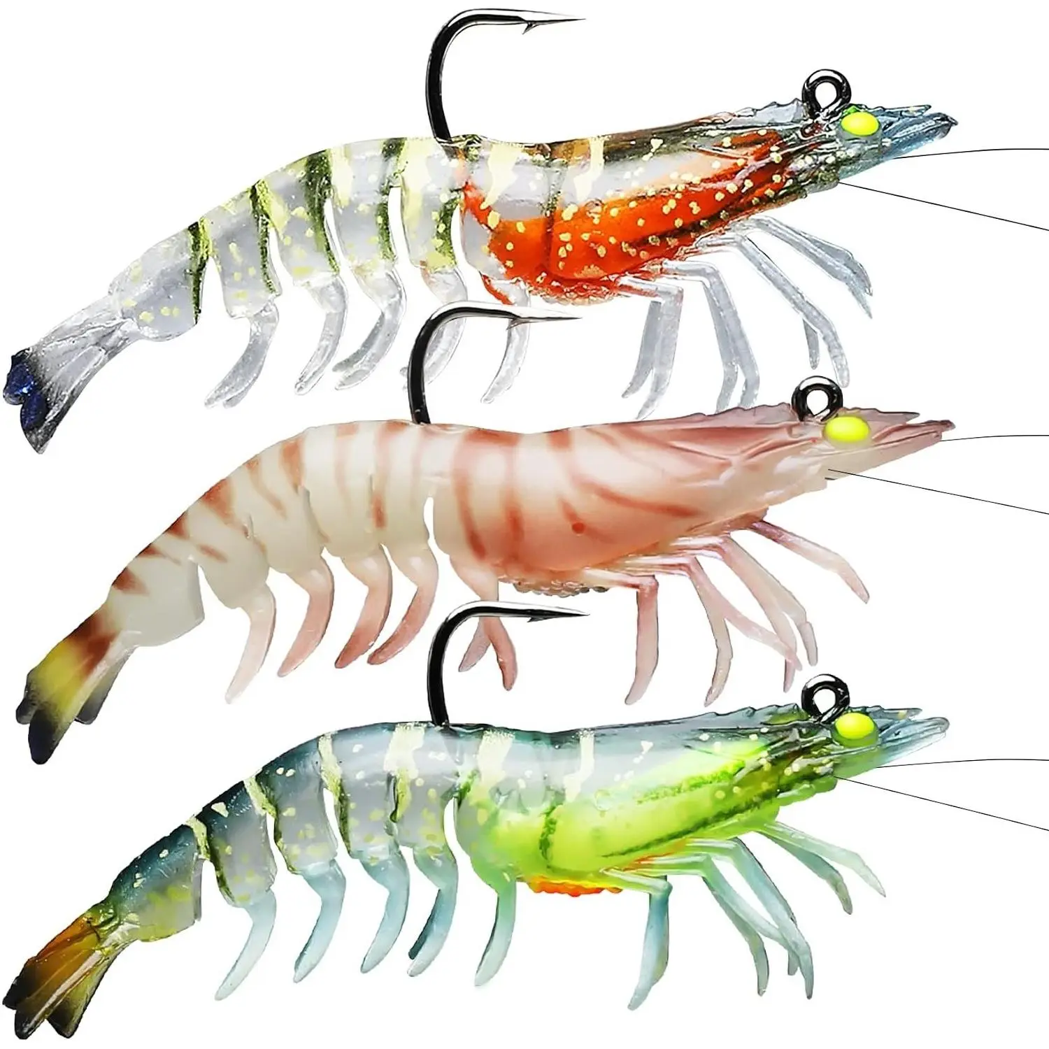 Pre-Rigged Saltwater Fishing Lures with Jig Hooks – 10X Tear-Resistant TPE Soft Swimbait, Weedless Freshwater & Saltwater Bait for Redfish, Grouper, Striper, Bass, Trout, Crappie, WalleyeGift