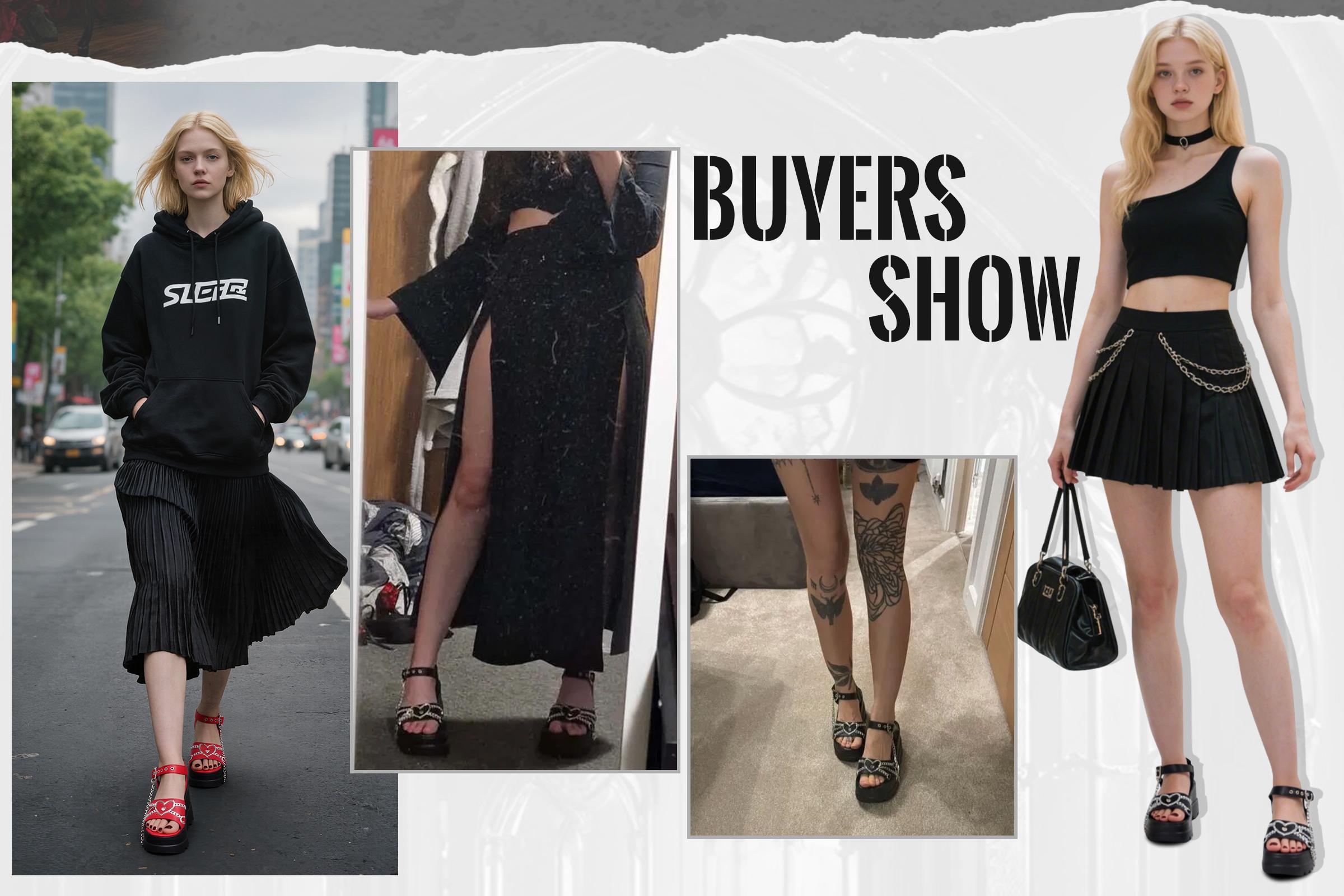 Summer Platform Sandals For Women Sweet Gothic Punk Heart Chain Buckle Comfort Square Toe High Slop Heel Wedge Sandals Black Flatform SpringStatements