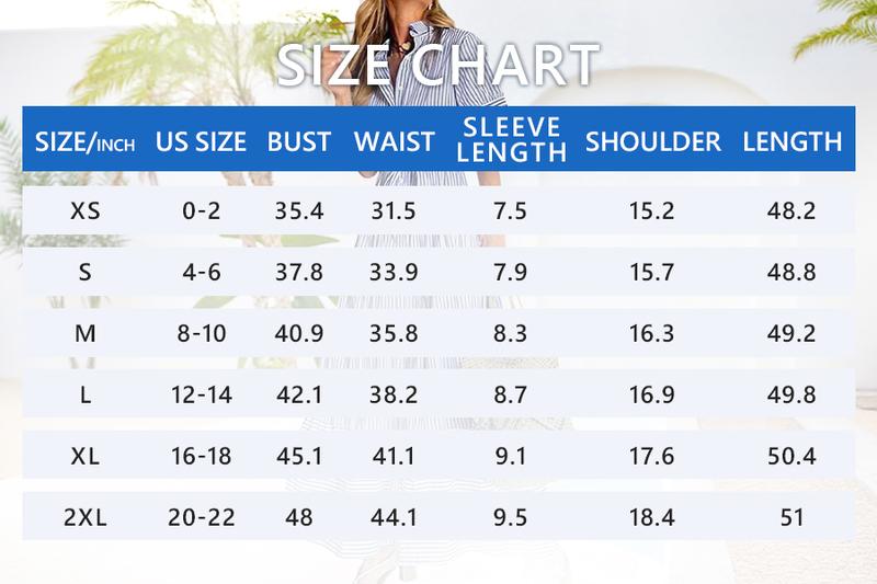 Chouyatou Women Button Down Striped Dress Lapel Collar Short Sleeve Dresses Loose High Waist Long Dress with Belt