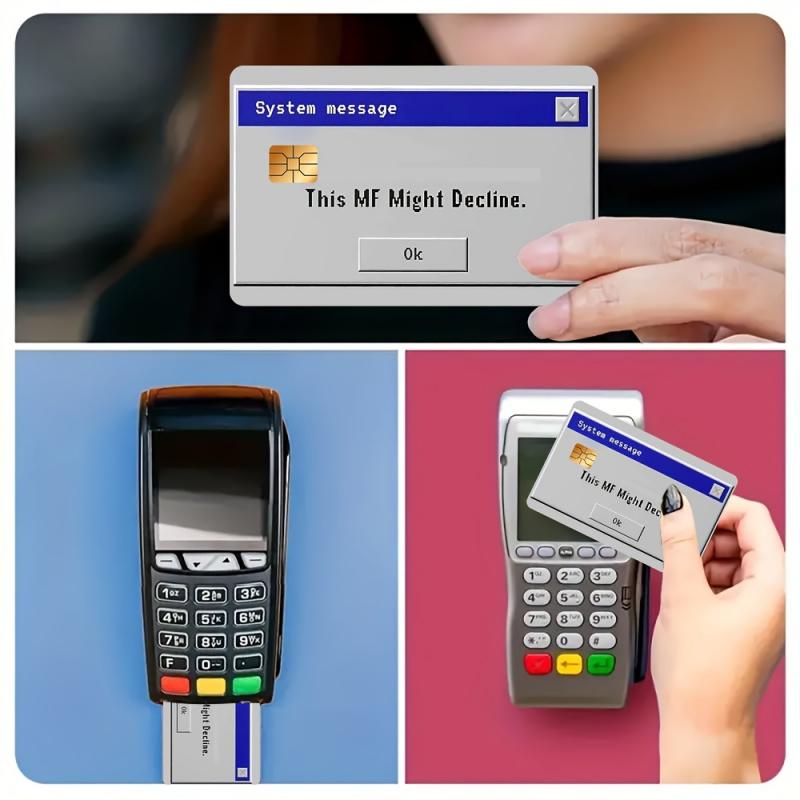 System message style Credit Card Sticker used for EBT, transportation, keys, credit cards, debit cards, card skins, protect bank cards, no bubbles, High Quality, suitable for small chip cards