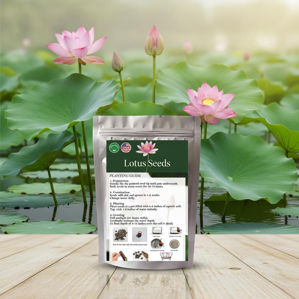 Lotus Seeds Mixed Colors, Water Lily Flower Plant Seeds - Great Oramental Courtyard Viable Aquatic Water Features Seeds - Bonsai Home Garden Pond Decor