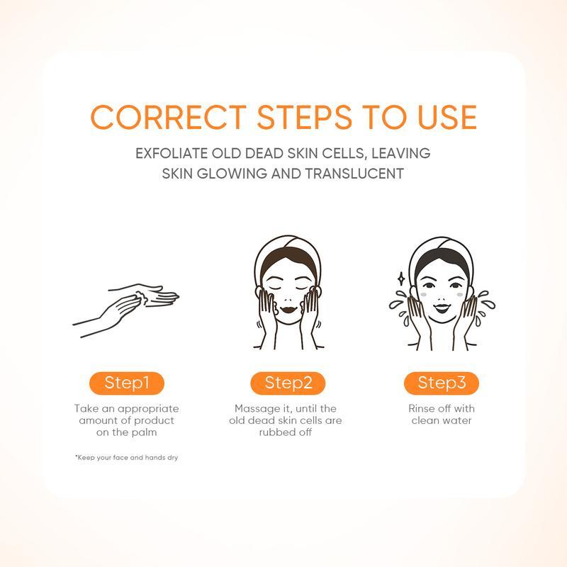 Orange Scented Exfoliator Clear Gel Gentle Exfoliation Exfoliating Gel Nourishing & Moisturizing Deep Cleansing Face & Body Suitable for All Skin Types